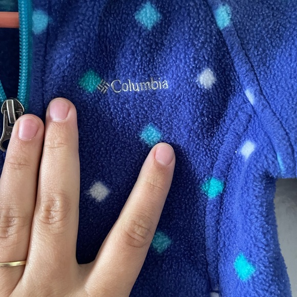 Girls Blue Columbia Fleece Jacket 18-24 m - Picture 4 of 5